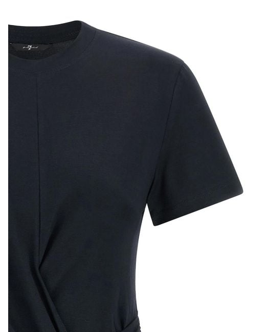 7 For All Mankind Black 'Fitted Twist' T-Shirt