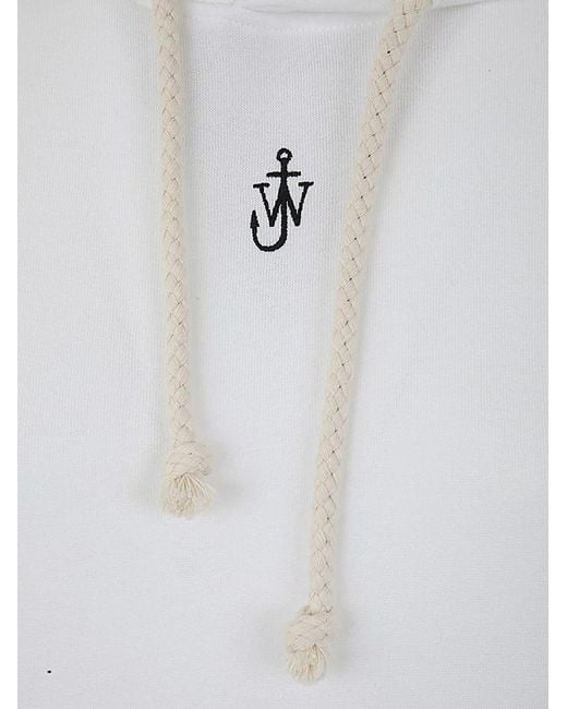 J.W. Anderson White Anchor Embroidery Hoodie