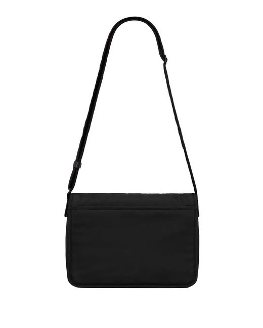 Saint Laurent Black Niki Ysl-Plaque Messenger Bag for men
