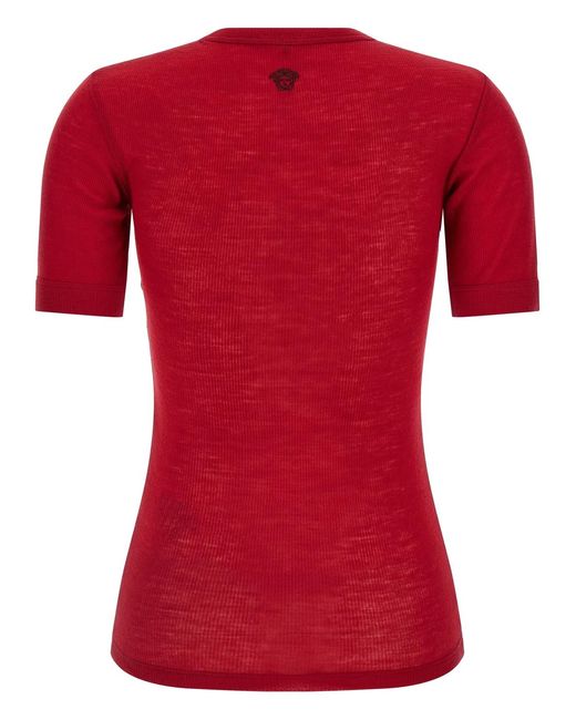 Versace Red 'Medusa' T-Shirt