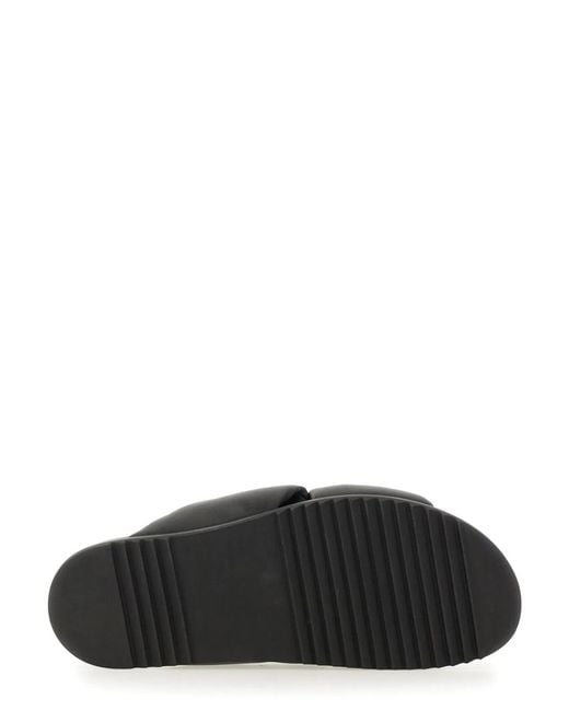 Rick Owens Black Leather Slide Sandal for men