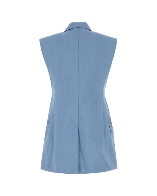 Max Mara Blue Wool Blend Ilex Vest