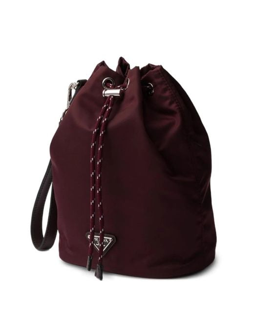 Prada Purple Speedrock Re-Nylon And Leather Pouch for men