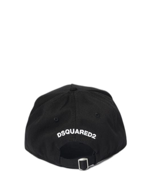 DSquared² Black Iconique Baseball Cap for men