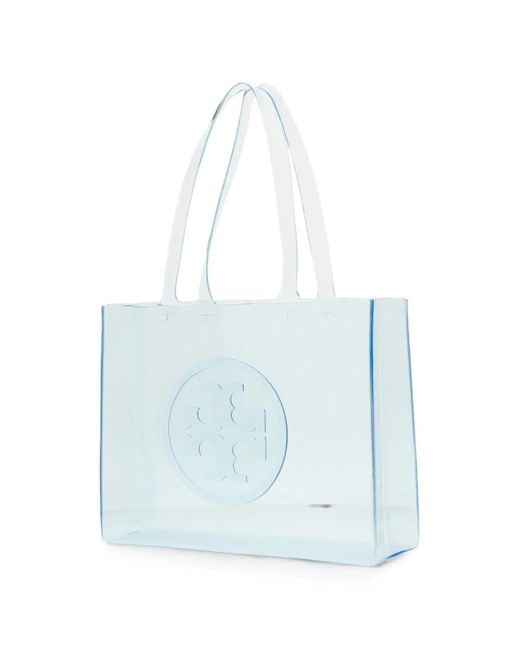 Tory Burch Blue Ella Small Tote Bag