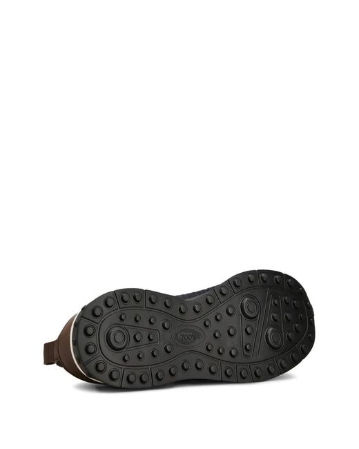 Tod's Black Leather Flat Shoes for men