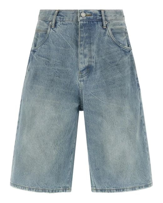 Purple Blue 'P070 Vintage Dust Bowl' Bermuda Shorts for men