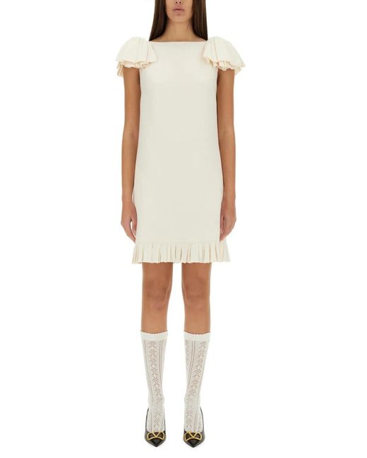 Valentino Garavani White Ivory Wool Blend Dress