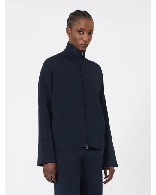 Max Mara Blue Full Zip Cardigan