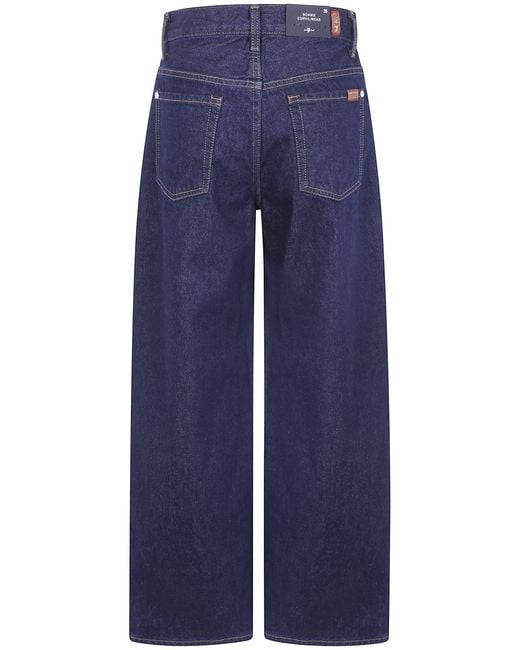 7 For All Mankind Blue "Bonnie Curvilinear" Denim Pants