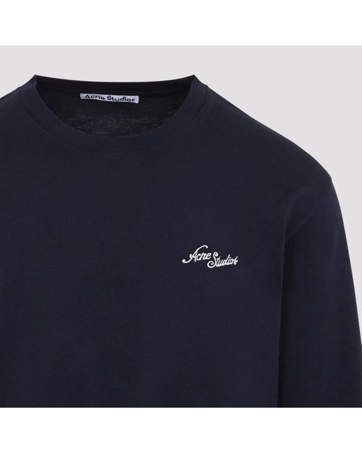 Acne Blue Dark Ls T-Shirt for men