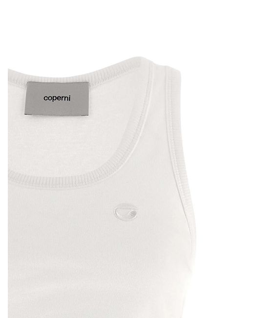 Coperni White 'Spiral' Tank Top