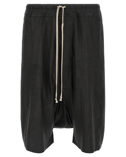 Rick Owens Black 'Rick S Pods' Bermuda Shorts for men