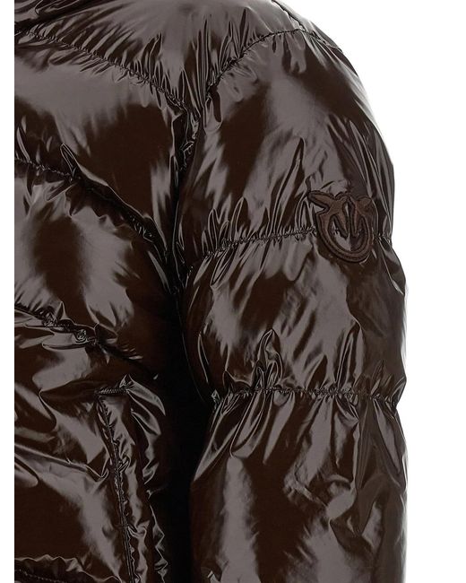 Pinko Brown 'Love Birds' Down Jacket