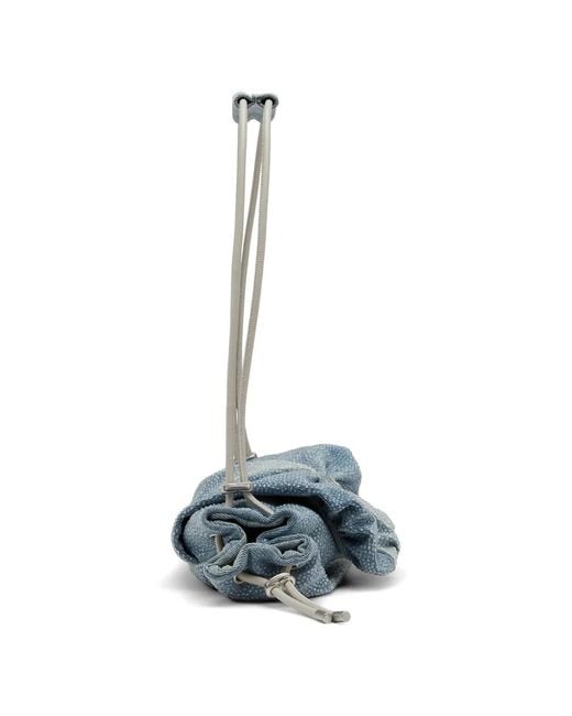 DIESEL Blue Scrunch Denim Shoulder Bag