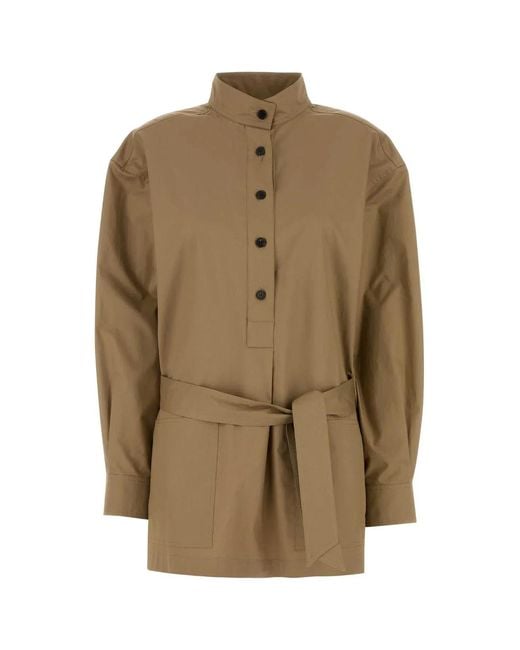 Saint Laurent Brown Chemise Longue Ample