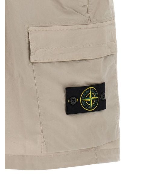 Stone Island Natural 'L100020' Bermuda Shorts for men