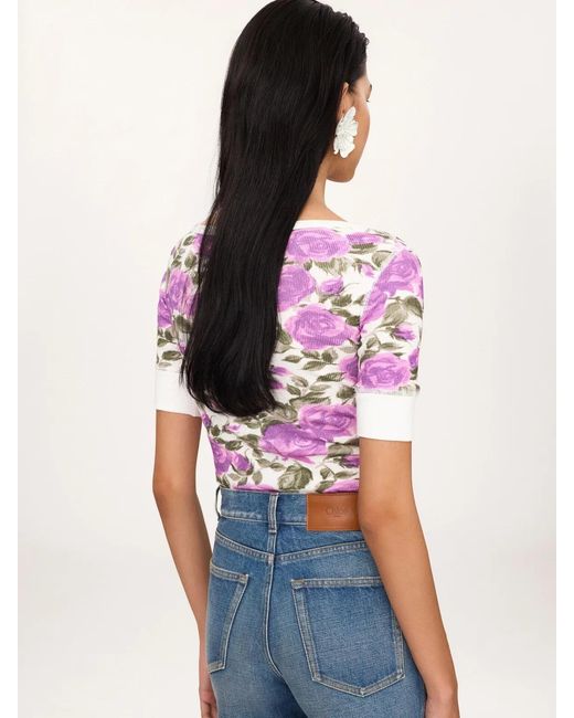 Chloé Pink Floral T-Shirt