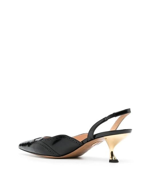 Thom Browne Black Calf Leather Pointed-Toe Pumps