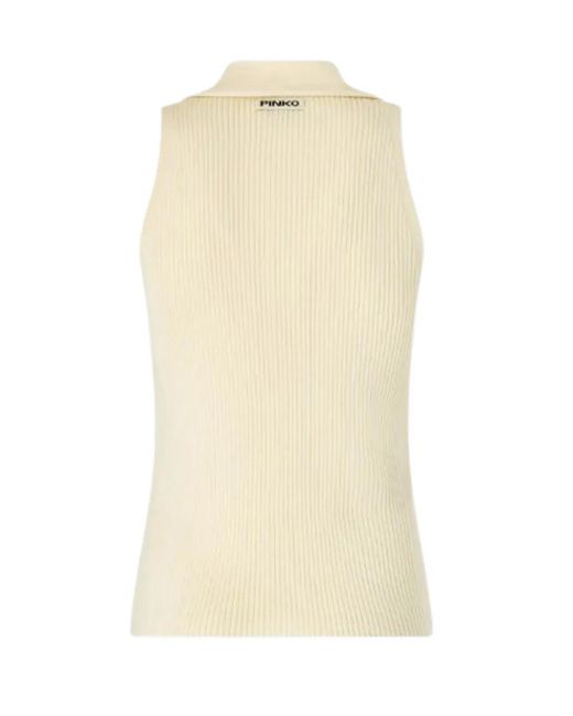 Pinko Natural Snow Viscose Polyamide Top