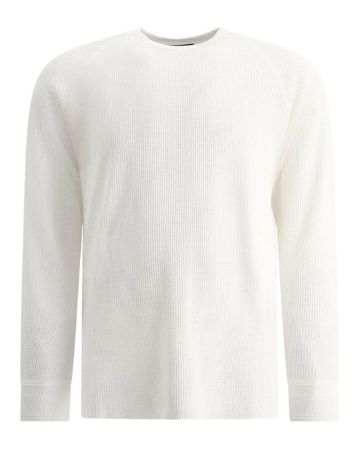 Beams Plus White "Crew Thermal 30" Crew-Neck T-Shirt for men
