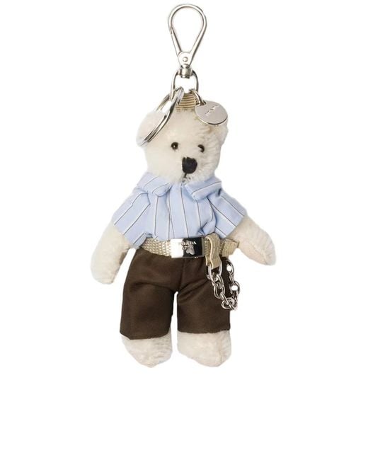 Prada White Teddy-Bear Charm for men