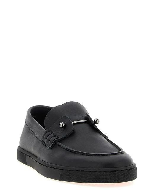Christian Louboutin Black 'Chambeliboat' Loafers for men