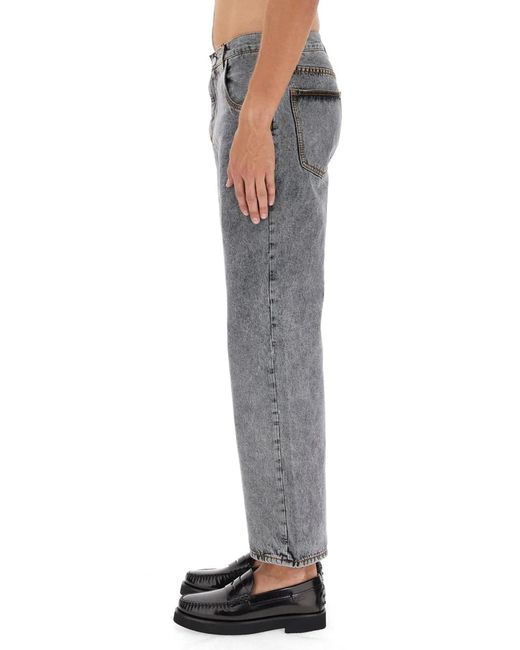 Etro Gray Easy Fit Jeans for men