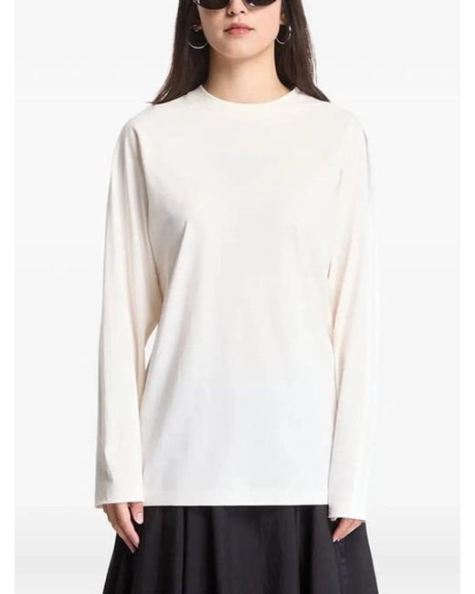 Y-3 White Ovs Grd 3S Ls T for men
