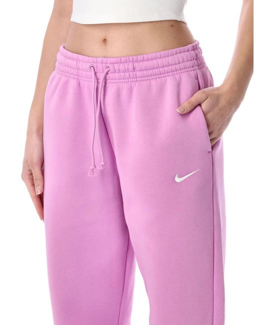 Nike Pink Phoenix Fleece Sweatpants