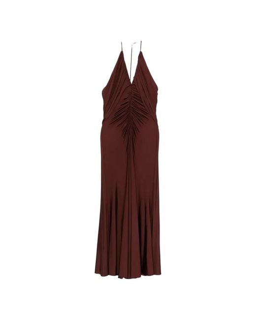 Self-Portrait Purple Jersey Drape Midi Dress