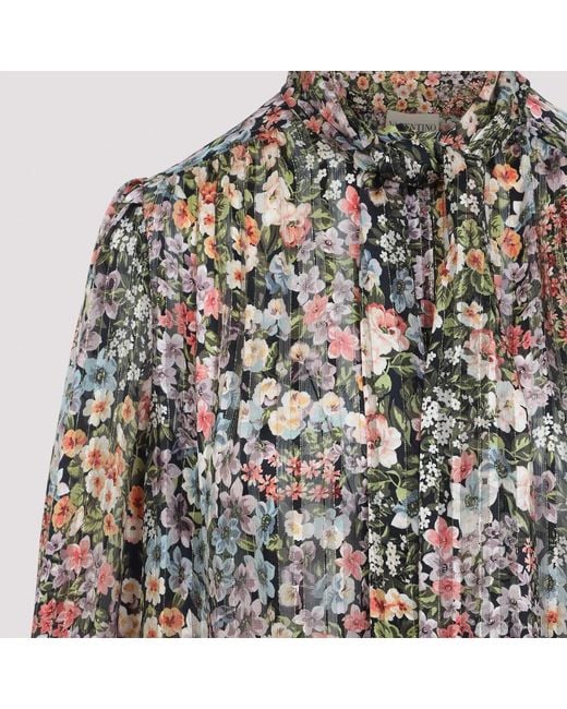 Valentino Brown All Over Print Shirt