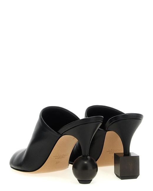 Jacquemus Black Heeled Mules
