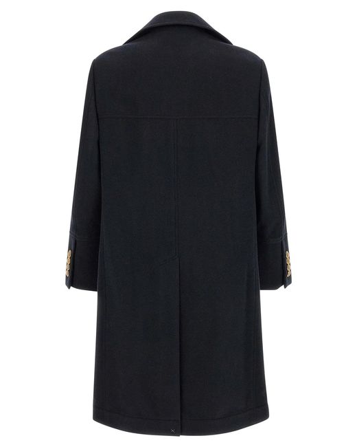 Brunello Cucinelli Blue Double-Breasted Coat for men