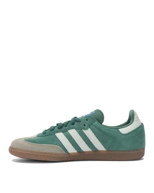 Adidas Originals Green Leather Fabric Sneakers for men