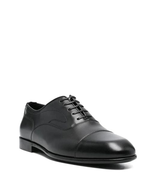 Ferragamo Black Trinity Oxford Shoes for men