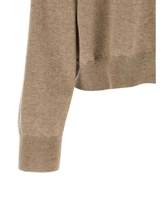 Brunello Cucinelli Natural Sequin Sweater