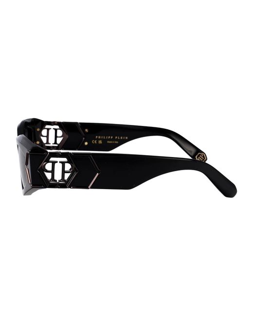 Philipp Plein Black Acetate+Metal Sunglasses