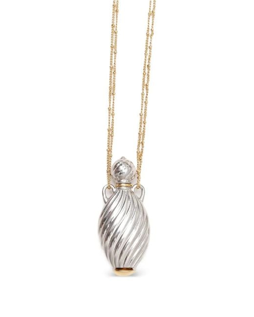 Chloé White Fluted Amphora-Pendant Necklace