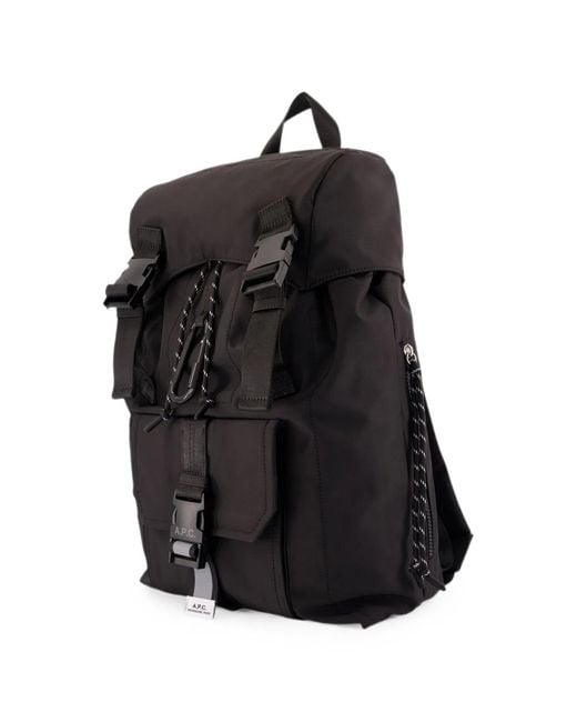 A.P.C. Black Polyamide Trek 2.0 Backpack for men