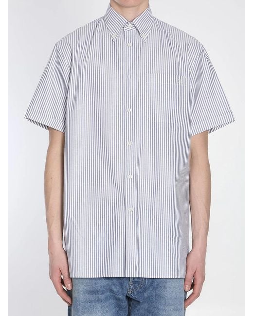 Valentino Garavani White Striped Shirt for men