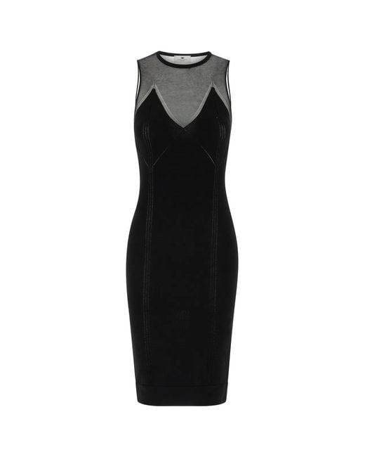 Elisabetta Franchi Black Abito Longuette
