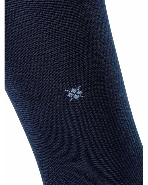 Burlington Blue Cardiff Knee-High Socks for men