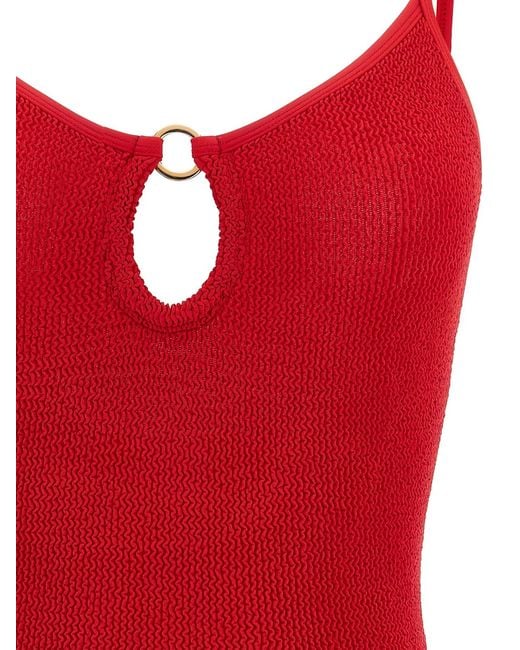 Hunza G Red 'Toni' One-Piece Swimsuit