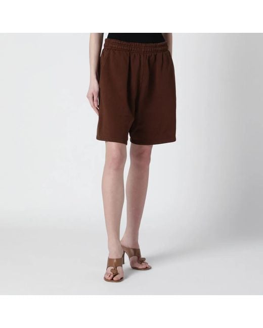 Entire studios Brown Cotton Jogging Shorts