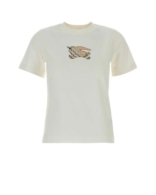 Burberry White Cotton T-Shirt
