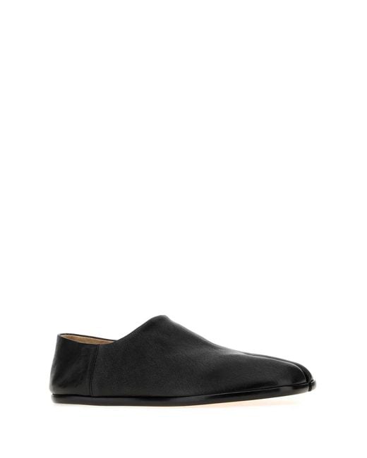 Maison Margiela Black Solid Loafers for men