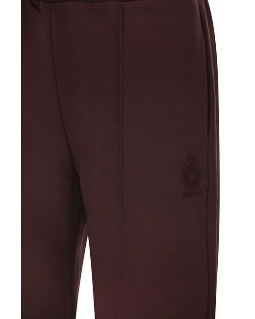 Dondup Red Wide Leg Sweatpants With Logo