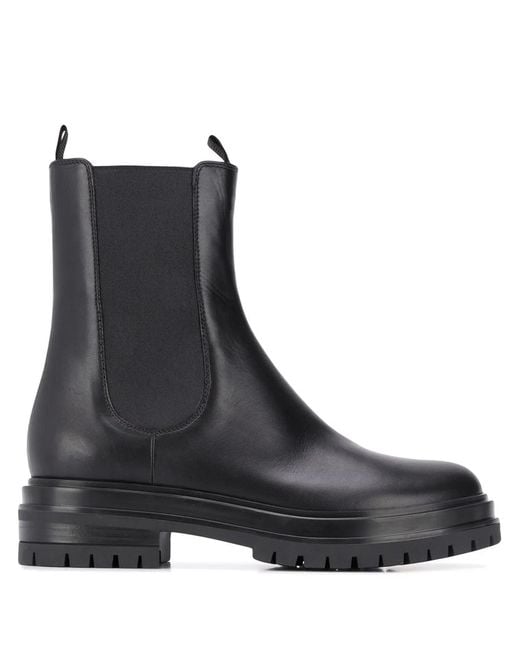 Gianvito Rossi Black Chester Leather Boots