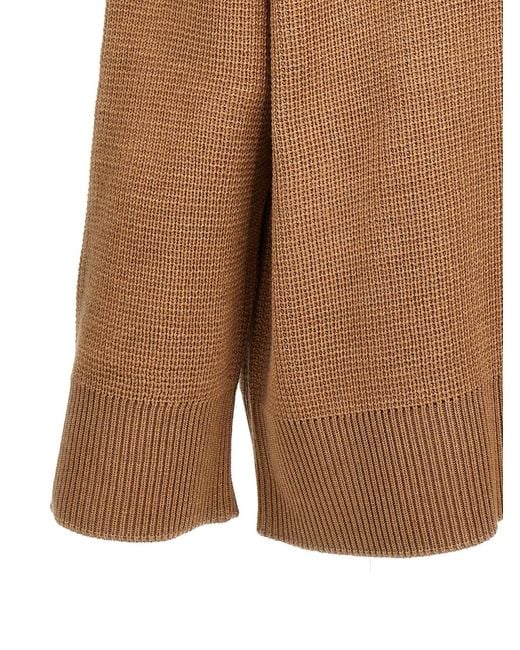 Jil Sander Orange Half Zip Sweater for men